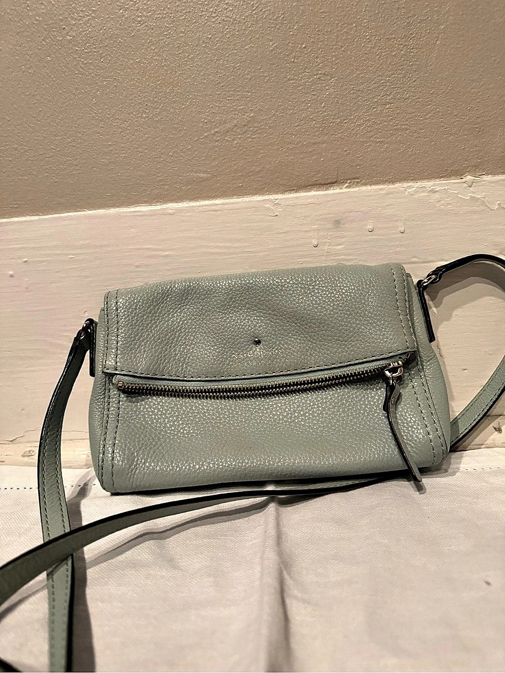 Kate Spade New York Leila Mini Flap Crossbody Green Bag